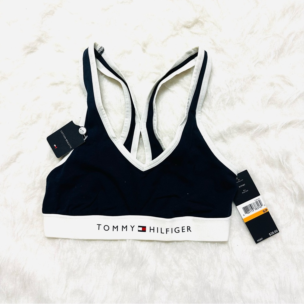 Tommy Hilfiger Black and White Sports Bra Intimates